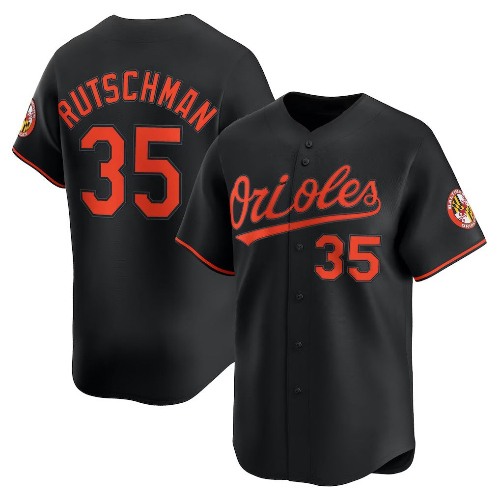 Baltimore Orioles #35 Adley Rutschman Black KLUNKIM Alternate Limited Player Jersey