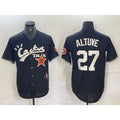 Houston Astros #27 Jose Altuve Black KLUNKIM Cactus Jack Cool Base Jersey