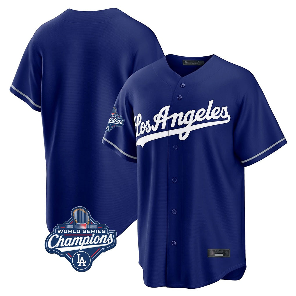 Los Angeles Dodgers Blank Player Royal KLUNKIM Game World Series Meet Stitched Jerseys
