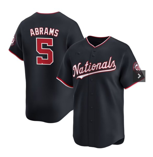 Washington Nationals #5 CJ Abrams Navy KLUNKIM 2024 Alternate Limited Stitched Jersey