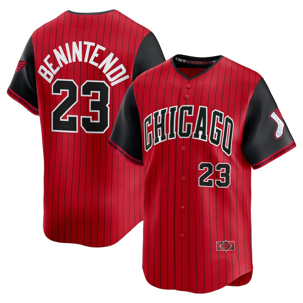 Chicago White Sox #23 Andrew Benintendi Red-Black KLUNKIM 2025 City Connect Limited Player Jersey
