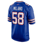 B.Bills #58 Matt Milano Royal KLUNKIM Game Player Jersey