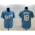 Kansas City Royals #18 Yuli Gurriel Blue KLUNKIM Cool Base Stitched Jersey
