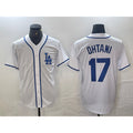 Los Angeles Dodgers #17 Shohei Ohtani White KLUNKIM Cool Base Stitched Jersey