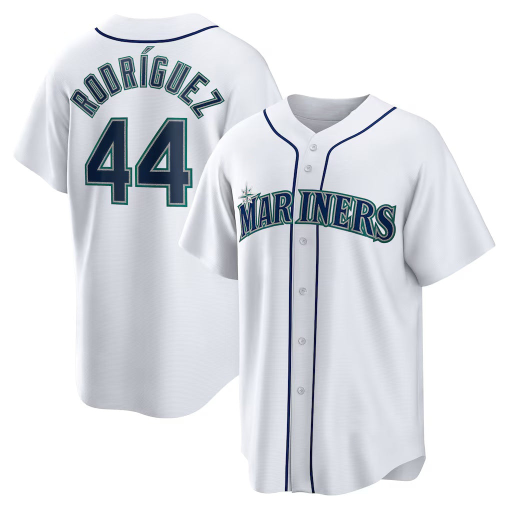 Seattle Mariners #44 Julio Rodriguez White KLUNKIM Home Replica Player Jersey