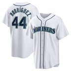 Seattle Mariners #44 Julio Rodriguez White KLUNKIM Home Replica Player Jersey