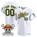 Custom Oakland Athletics x One Piece White KLUNKIM Vapor Premier Limited Jersey - Stitched