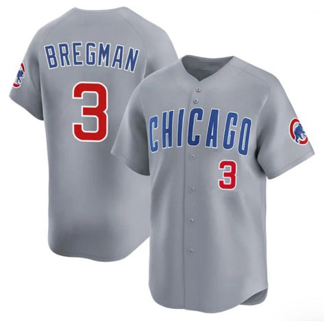 Chicago Cubs #3 Alex Bregman Gray KLUNKIM 2026 Limited Stitched Jersey