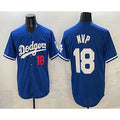 Los Angeles Dodgers #18 Yoshinobu Yamamoto MVP Blue KLUNKIM Limited Stitched Jersey