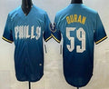 Philadelphia Phillies #59 Jhoan Duran Blue KLUNKIM 2024 City Cool Base Jersey