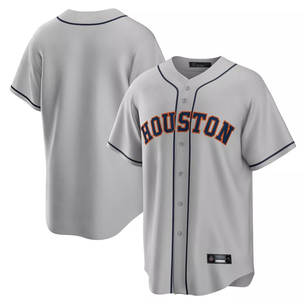Houston Astros Blank Player Gray KLUNKIM Home Game Stitched Jerseys
