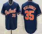 Detroit Tigers #35 Justin Verlander Navy KLUNKIM Limited Jersey