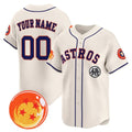 Custom Houston Astros x Dragon Ball Cream KLUNKIM Vapor Premier Limited Jersey - All Stitched
