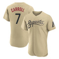 Arizona Diamondbacks #7 Corbin Carroll Player Tan KLUNKIM City Connect Limited Elite Home Game Stitched Jerseys