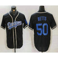 Los Angeles Dodgers #50 Mookie Betts Black KLUNKIM Cool Base With Patch Stitched Jersey