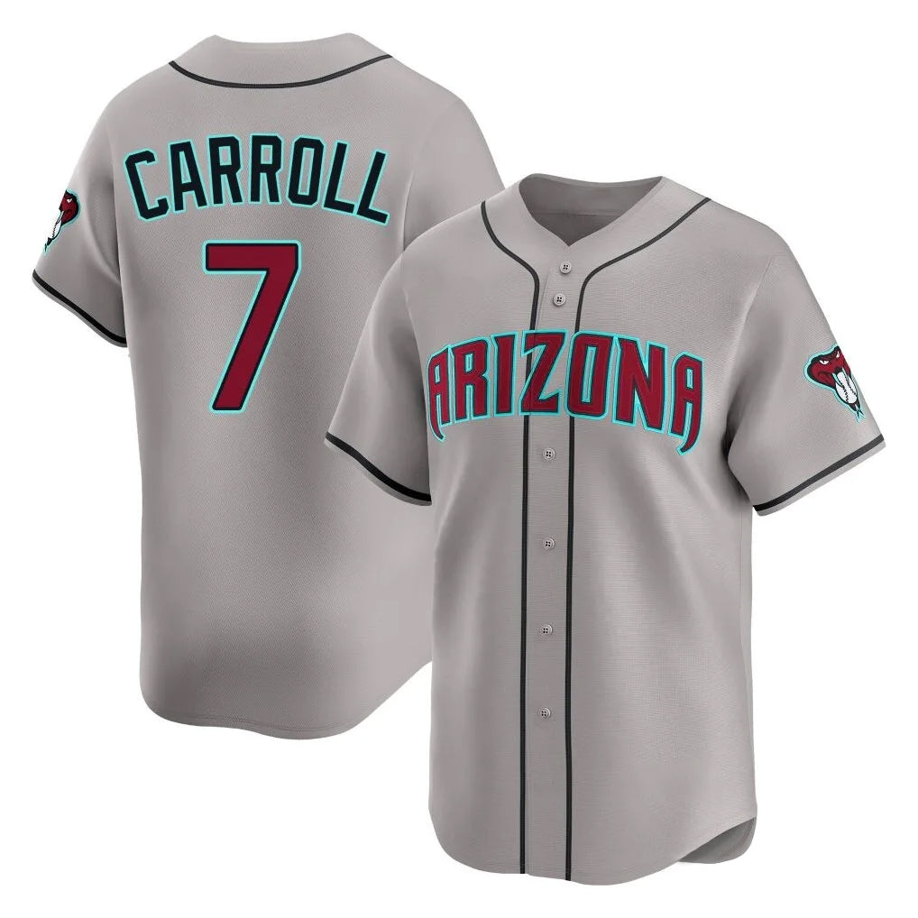 Arizona Diamondbacks #7 Corbin Carroll Player Gray KLUNKIM Road Limited Home Game Stitched Jerseys