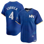 Minnesota Twins #4 Carlos Correa Royal KLUNKIM 2024 City Connect Limited Stitched Jersey