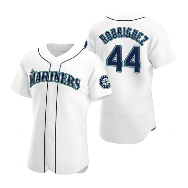 Seattle Mariners #44 Julio Rodr¨ªguez White KLUNKIM Flex Base Stitched Jersey