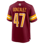 W.Commanders #47 Zane Gonzalez Burgundy KLUNKIM Game Jersey