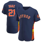 Houston Astros #21 Yainer Diaz Player Navy KLUNKIM Home Limited Elite Stitched Jerseys