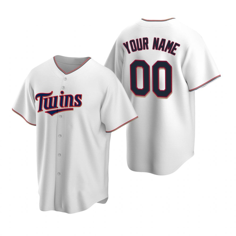 Custom Minnesota Twins White KLUNKIM Stitched Cool Base Home Jersey