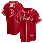 Texas Rangers #6 Josh Jung Red KLUNKIM 2026 City Connect Stadium Jersey