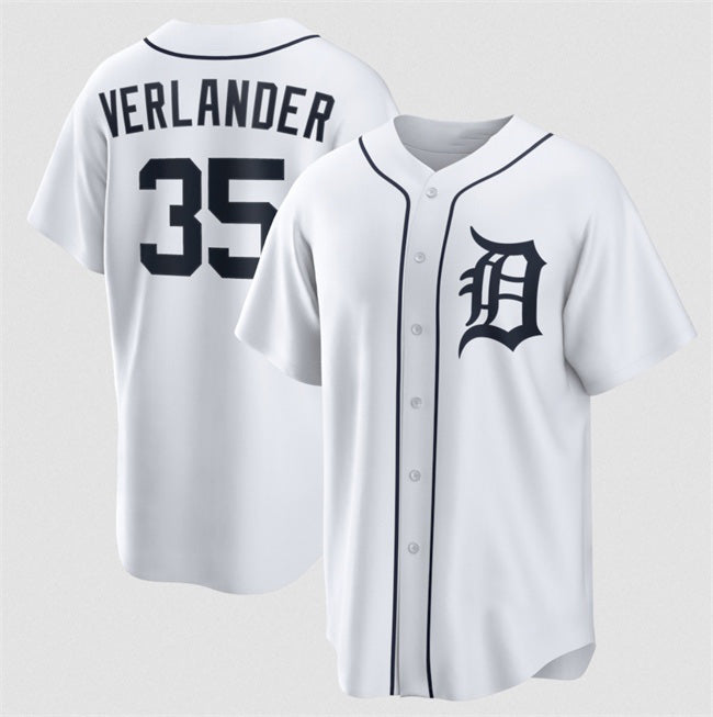 Detroit Tigers #35 Justin Verlander White KLUNKIM 2026 Cool Base Stitched Jersey