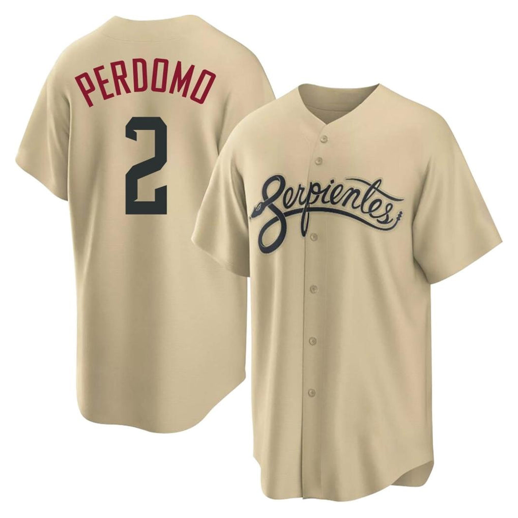 Arizona Diamondbacks #2 Geraldo Perdomo Player Tan KLUNKIM City Connect Home Game Stitched Jerseys