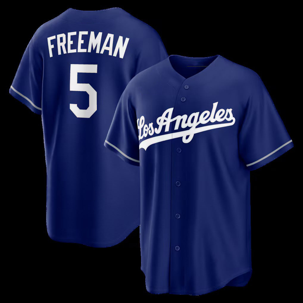 Los Angeles Dodgers #5 Freddie Freeman Royal KLUNKIM Alternate Replica Jersey