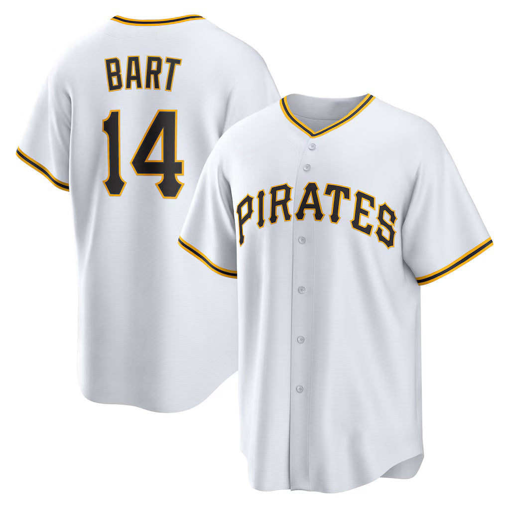 Pittsburgh Pirates #14 Joey Bart White KLUNKIM Home Replica Jersey