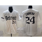 Detroit Tigers #24 Miguel Cabrera White KLUNKIM 'Motor Gothic Edition' Vapor Premier Limited Stitched Jersey