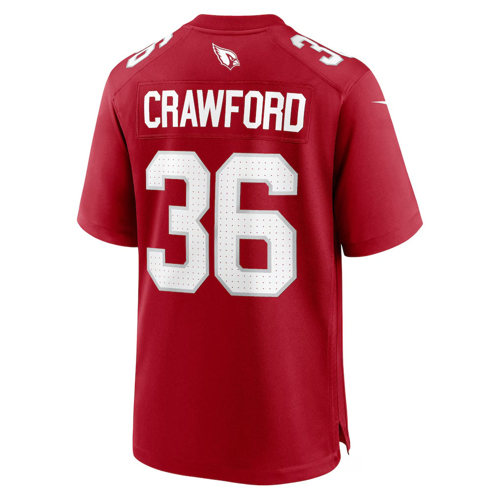 A.Cardinals #36 Kitan Crawford Cardinal KLUNKIM Team Game Jersey