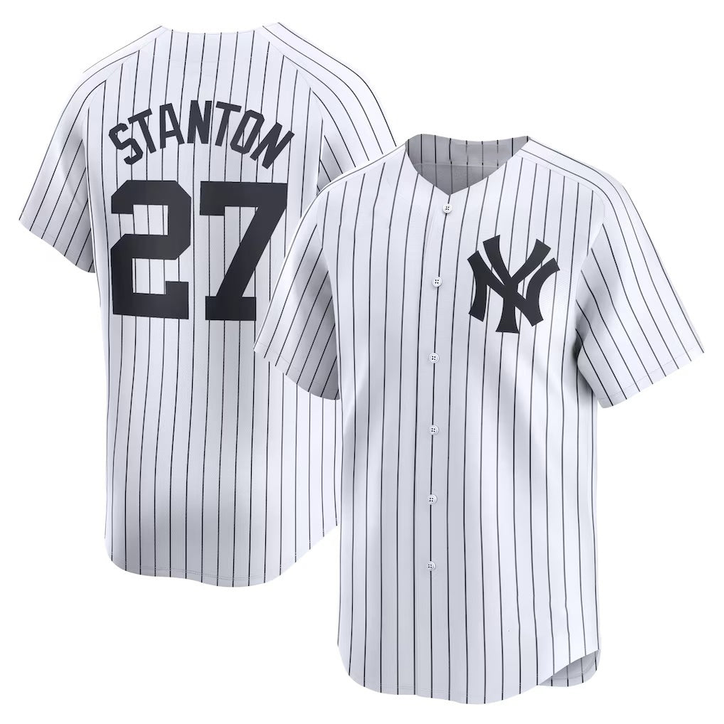 New York Yankees #27 Giancarlo Stanton White KLUNKIM Home Limited Player Jersey
