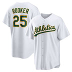 Oakland Athletics #25 Brent Rooker White KLUNKIM Home Replica Jersey