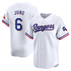 Texas Rangers #6 Josh Jung White KLUNKIM Home Limited Player Jersey