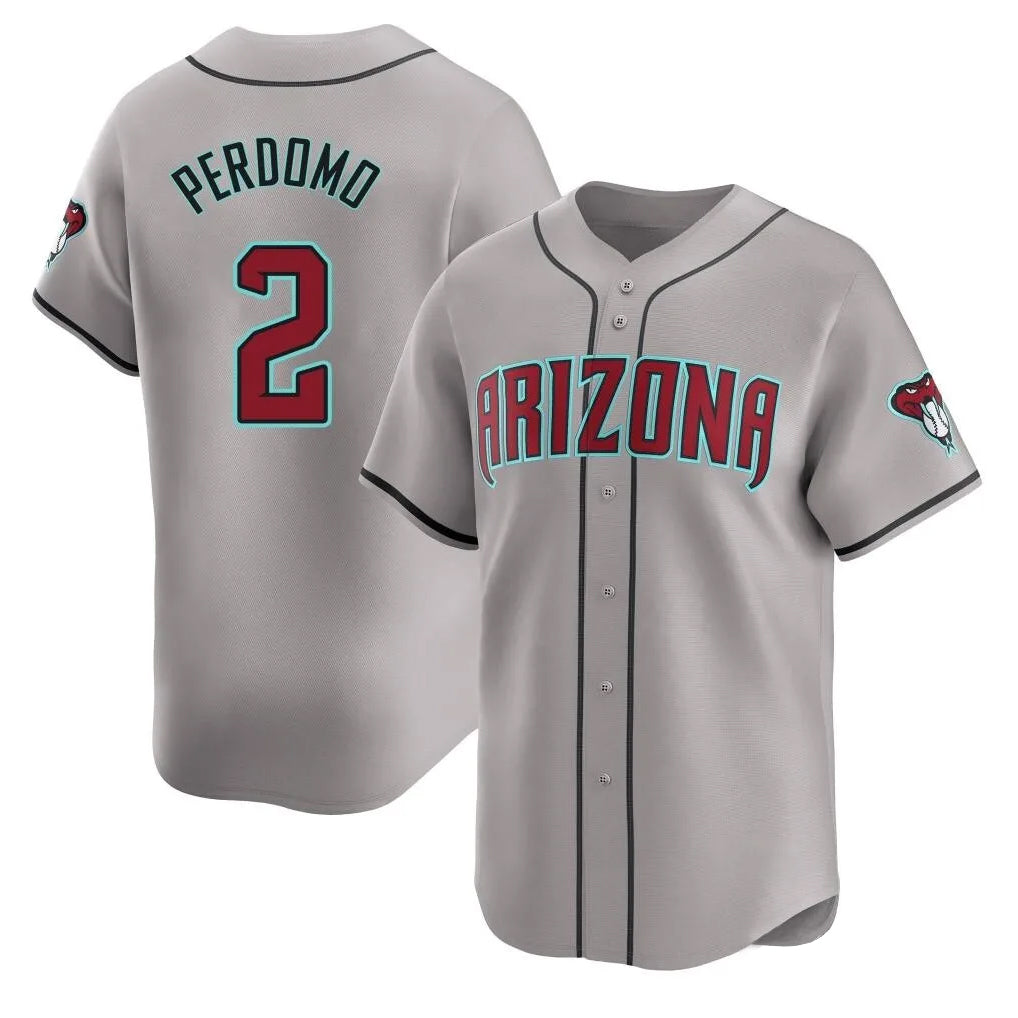 Arizona Diamondbacks #2 Geraldo Perdomo Player Gray KLUNKIM Road Limited Home Game Stitched Jerseys