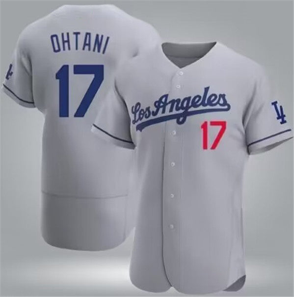 Los Angeles Dodgers #17 Shohei Ohtani Gray KLUNKIM Flex Base Stitched Jersey