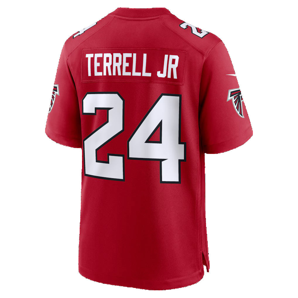 A.Falcons #24 A.J. Terrell Red KLUNKIM Game Jersey