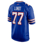 B.Bills #77 Chase Lundt Royal KLUNKIM Team Game Jersey