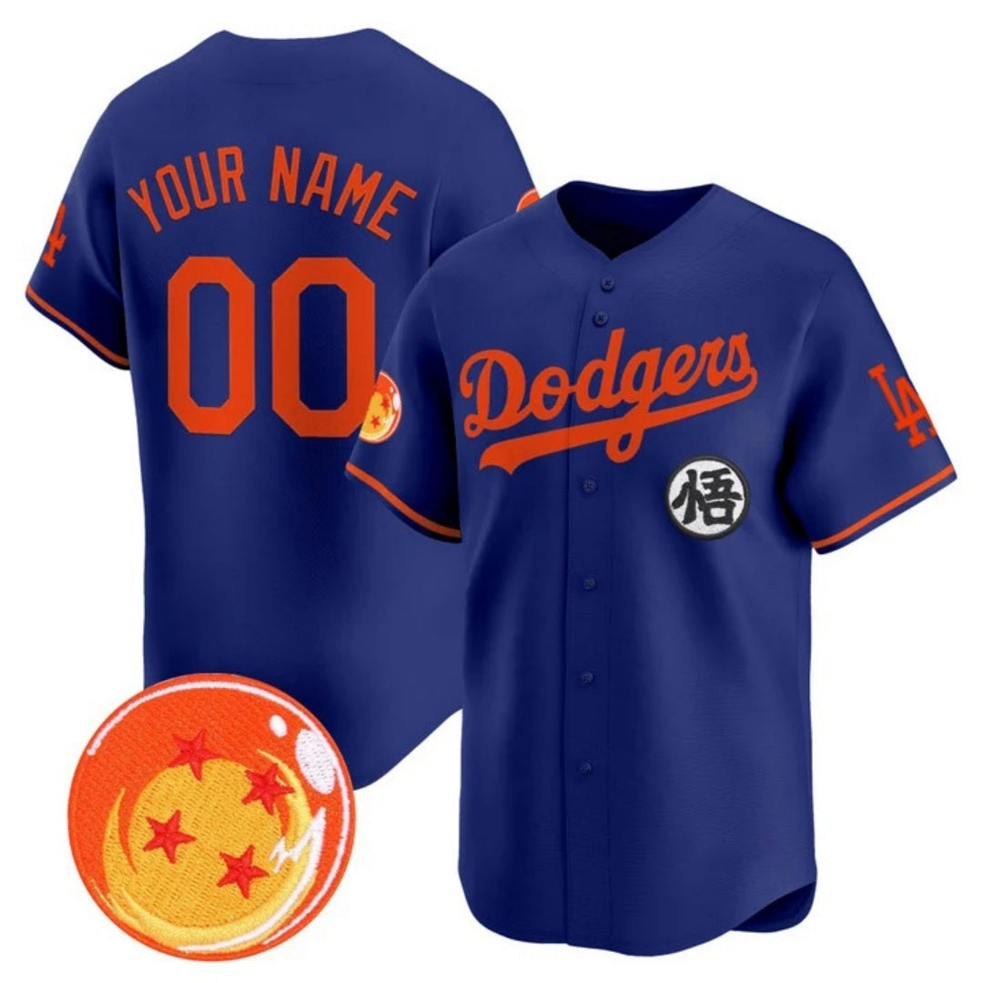 Custom Los Angeles Dodgers x Dragon Ball Royal KLUNKIM Vapor Premier Limited Jersey - Stitched
