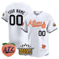 Custom Atlanta Braves Atliens & Peach Vapor Premier Limited Jersey -White KLUNKIM