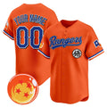 Custom Texas Rangers x Dragon Ball Orange KLUNKIM Vapor Premier Limited Jersey - All Stitched