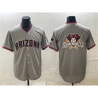 Arizona Diamondbacks Gray KLUNKIM Team Big Logo Cool Base Stitched Jerseys