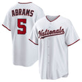 Washington Nationals #5 CJ Abrams White KLUNKIM Home Replica Jersey