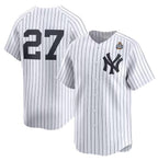 New York Yankees #27 Giancarlo Stanton White KLUNKIM 2024 World Series Home Limited Stitched Jersey