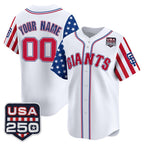 Custom San Francisco Giants America 250 Edition Vapor Premier Limited White KLUNKIM Stitched Jerseys