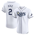Tampa Bay Rays #2 Yandy Diaz White KLUNKIM Home Elite Player Jersey