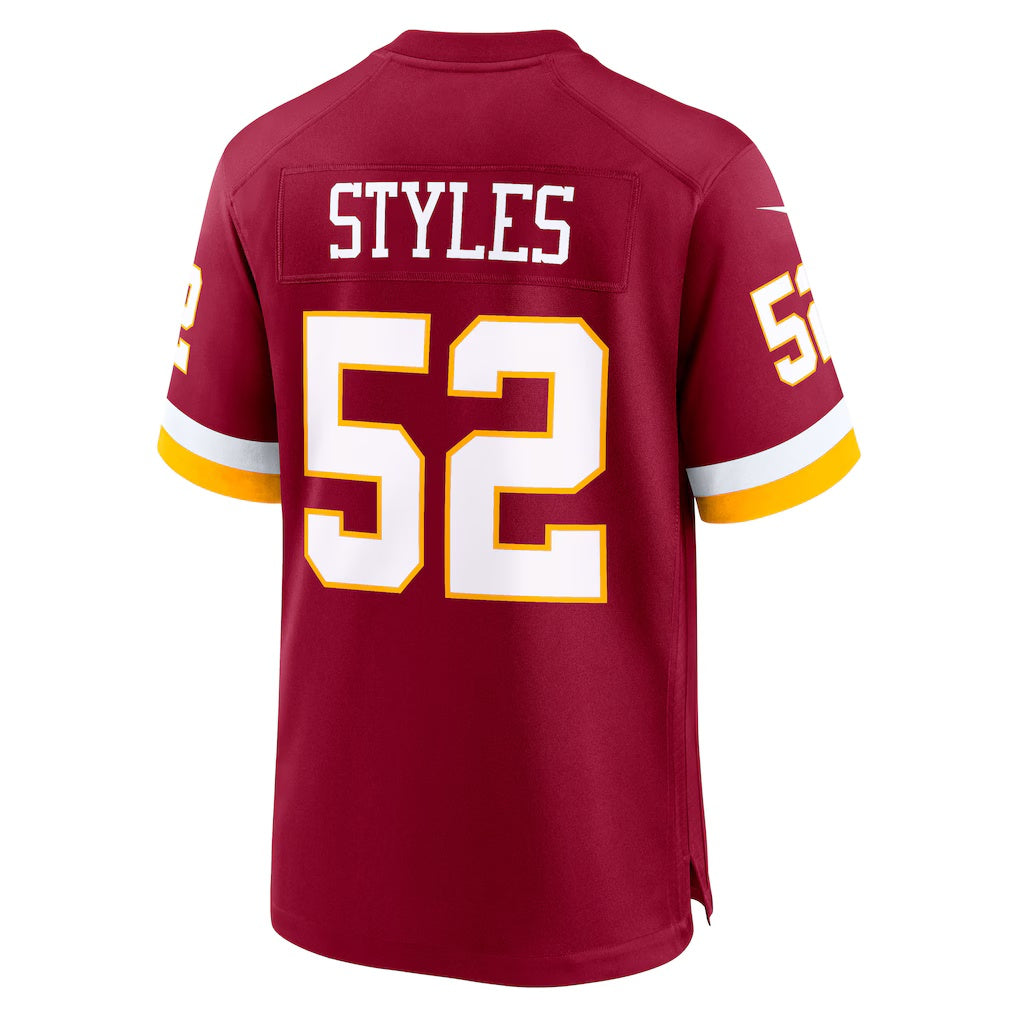 W.Commanders #52 Sonny Styles Burgundy KLUNKIM 2026 Draft First Round Pick No. 7 Team Game Jersey