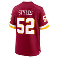 W.Commanders #52 Sonny Styles Burgundy KLUNKIM 2026 Draft First Round Pick No. 7 Team Game Jersey