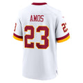 W.Commanders #23 Trey Amos White KLUNKIM Game Jersey